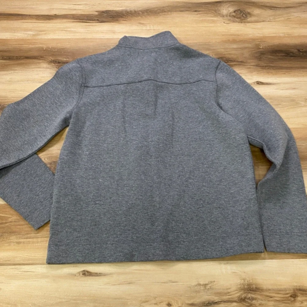 Banana Republic Quarter Zip Pullover Size M Activewear Cotton Blend Gray Regular